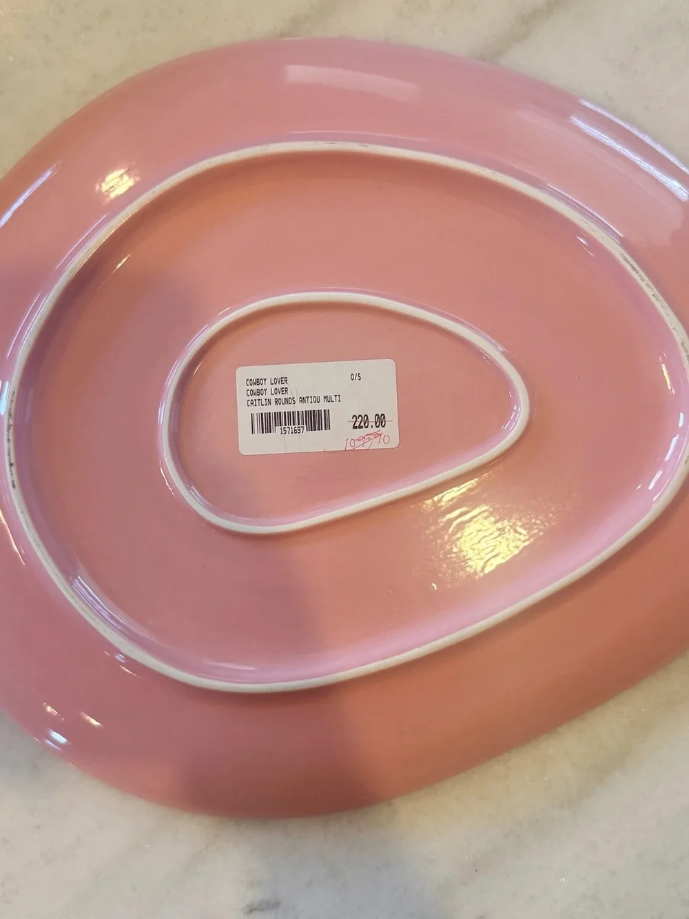Cowboy Lover Platter with Heart Accent